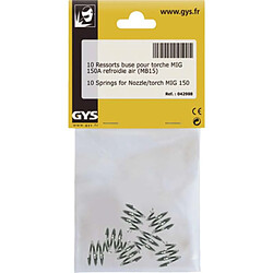 GYS 042988 - Lot de 10 ressorts buse MIG 150 MB15 Lot de 10 ressorts de manchon de buse pour torche MIG 150A (MB15) refroidie par air, GYS 042988