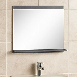 BADPLAATS Miroir avec étagère Montréal Station balnéaire - 60 x 12 x 50 cm - Gris