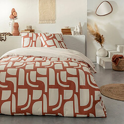 Future Home Parure de lit 2 personnes géométrique bicolore 260x240cm
