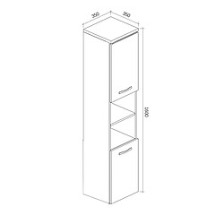 Acheter Colonne de salle de bain Paso 160 cm - Badplaats - Gris - Haut colonne