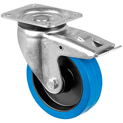 Roue Pivotante Bleue 125 mm avec frein Showgear