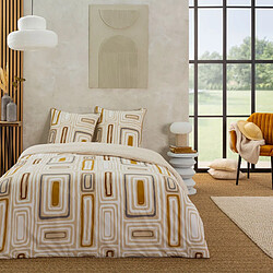 Future Home Parure de lit 2 personnes géométrique en coton 260x240cm