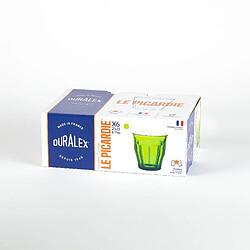 Duralex Le Picardie - Verre à eau - Vert - 25cl (Lot de 6)