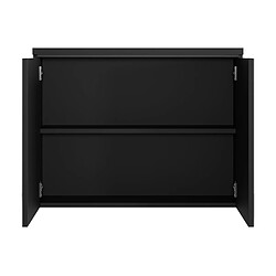 BADPLAATS Armoire de toilette Paso 80 x 60 cm - Station balnéaire - Noir - Miroir armoire