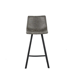 Acheter JLC KREATION Tabouret de bar en PU gris assise 65cm OSAKA (lot de 2)