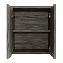 BADPLAATS Meuble de toilette Toledo 60 x 60 cm - Station balnéaire - Chene Gris - Armoire à miroir