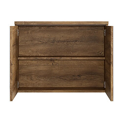 BADPLAATS Armoire de toilette Paso 80 x 60 cm - Station balnéaire - Chene Marron - Miroir armoire