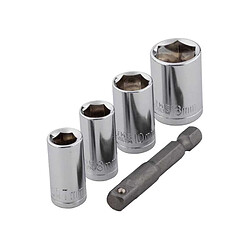 WOLFCRAFT Kit de clés à douille 7/8/10/13 mm avec adaptateur 1/4
