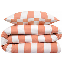 Acheter Future Home Parure de lit 2 personnes rayé damier réversible 240x220cm