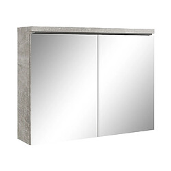 BADPLAATS Meuble de toilette Paso 80 x 60 cm - Espace de bain - Béton gris - Miroir Armory