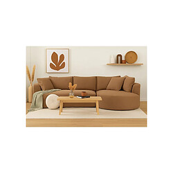 ADeLE Canapé d’angle modulable VINCI Brun noisette 3/4 places