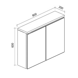 Acheter BADPLAATS Armoire de toilette Paso 80 x 60 cm - Station balnéaire - Chene Marron - Miroir armoire