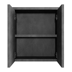 BADPLAATS Meuble de toilette Toledo 60 x 60 cm - Station balnéaire - Gris - Miroir Armory