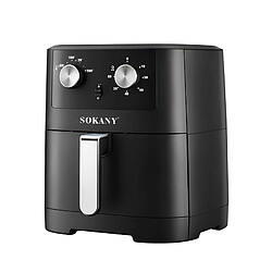 Sokany Friteuse à Air Chaud 8L 2000W avec Double Molette Réglable Cuisson Rapide Noir
