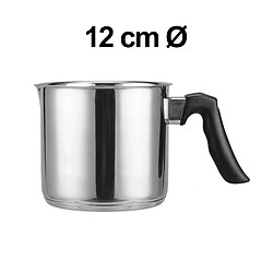 Cheffinger Casserole à Lait 12cm Inoxydable avec Bec Verseur et Poignée Isolante Argent pas cher