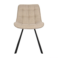 Avis JLC KREATION Chaise de salle à manger en tissu beige BARIA (lot de 2)