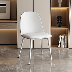 JLC KREATION Lot de 2 chaises blanches en polypropylène JAMIE