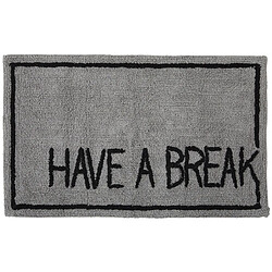 Guy Levasseur Tapis déco texte en coton tufté 50x80cm