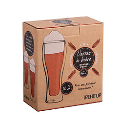 Trend Up Set de 2 gobelets à bière double parois 45 cl