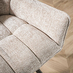Acheter JLC KREATION Chaise pivotante en tissu beige avec accoudoirs TOF (lot de 2)