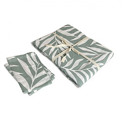 Avis Future Home Lot nappe carrée + 2 serviettes de table déperlante feuillage