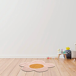 Future Home Tapis marguerite enfant en coton tufté 80x80cm pas cher