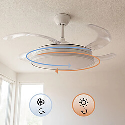 Ventilateur de plafond LED RVB avec télécommande InnovaGoods pas cher