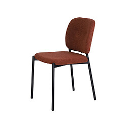 JLC KREATION Chaise de salle à manger en tissu bouclé cuivre SOFIA (lot de 2)