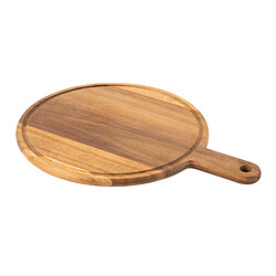 Sabatier Trompette Fiorenza - Planche à pizza ronde 33 cm avec rigole et poignée