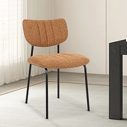JLC KREATION Chaise de salle à manger en tissu cuivre ANTO (lot de 2)