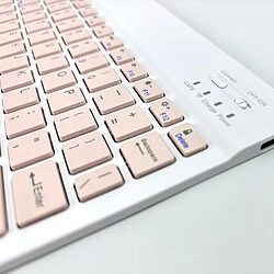 Avis INF Ensemble clavier et souris Bluetooth rechargeables de 10 pouces avec étui (rose)