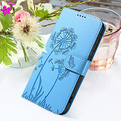 Acheter Zanaé Étui Portefeuille pour Galaxy A37 Premium Design Fleurs Papillon Bleu clair