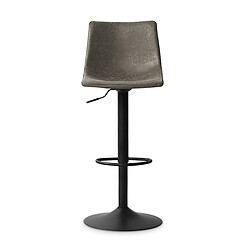 Acheter JLC KREATION Tabouret de bar réglable en PU gris TREVISO (lot de 2)