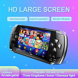 VURAHOME Console portable rétro X6 4.3" LCD 32 Go 10000+ jeux - Noir