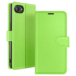 Zanaé Étui Portefeuille pour iPhone 17e avec Fonction Support et Languette Magnétique Vert