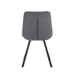 JLC KREATION Chaise de salle à manger en tissu gris anthracite ZELIE (lot de 2) pas cher