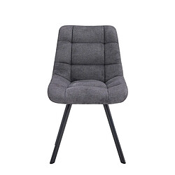 Acheter JLC KREATION Chaise de salle à manger en tissu gris anthracite ZELIE (lot de 2)