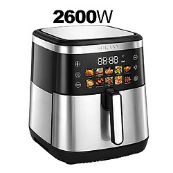 Sokany Friteuse à Air Chaud 13L 2600W avec Écran Tactile Cuisson Rapide Noir / Argent pas cher