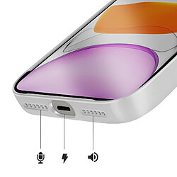 Avizar Coque pour iPhone 11 Compatible MagSafe Finition AG Glass Mate Argent pas cher