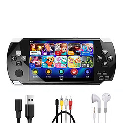VURAHOME Console portable rétro X6 4.3" LCD 32 Go 10000+ jeux - Noir