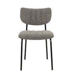 Acheter JLC KREATION Chaise de salle à manger en tissu gris anthracite ANTO (lot de 2)