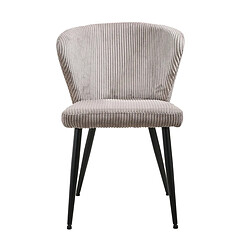 Acheter JLC KREATION Chaise de salle à manger en velours côtelé beige DOROT (lot de 2)