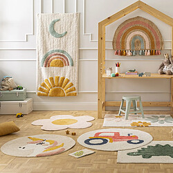 Avis Future Home Tapis marguerite enfant en coton tufté 80x80cm