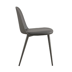 JLC KREATION Lot de 2 chaises grises en polypropylène JAMIE pas cher