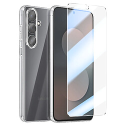 Mayaxess Coque pour Galaxy S25 FE avec Protection d'Écran en Verre Trempé Transparent