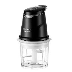 Sokany Mini Hachoir Électrique 300W Capacité 0.7L avec Lames en Acier Inoxydable Noir