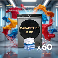 Avis LINARIE Lave-linge hublot LJWM1214FTG Gris 12kg 1400 tours moteur Direct Drive 14 programmes