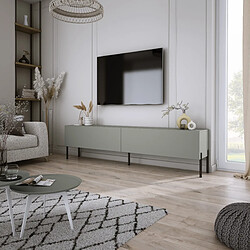 3XELIVING Meuble TV : Aloès, 170 x 52 x 32 cm, pieds noires
