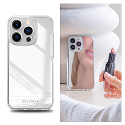 Selencia Coque Mirror pour Apple iPhone 15 Pro - Argent