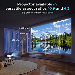 Acheter INF Projecteur HD Prise EU Android avec Support: 1080P, Support 4K, WiFi, Bluetooth 5.0